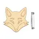 Заготовка брошки для розфарбовування "Лисиця" FDZB-095