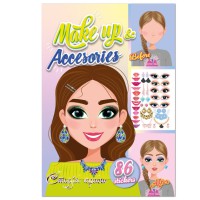 Дитяча книжка з наліпками студія краси "Make up accesories" РМ-76-01