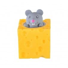 Дитяча іграшка сквіш Pop Up "Мишка у сирі" SQ-23(Grey) сірий