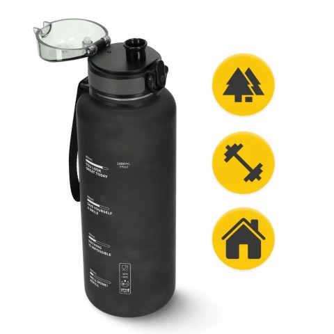 Пляшка для води спортивна 4FIZJO P-5905973403788, 1000 мл, чорний