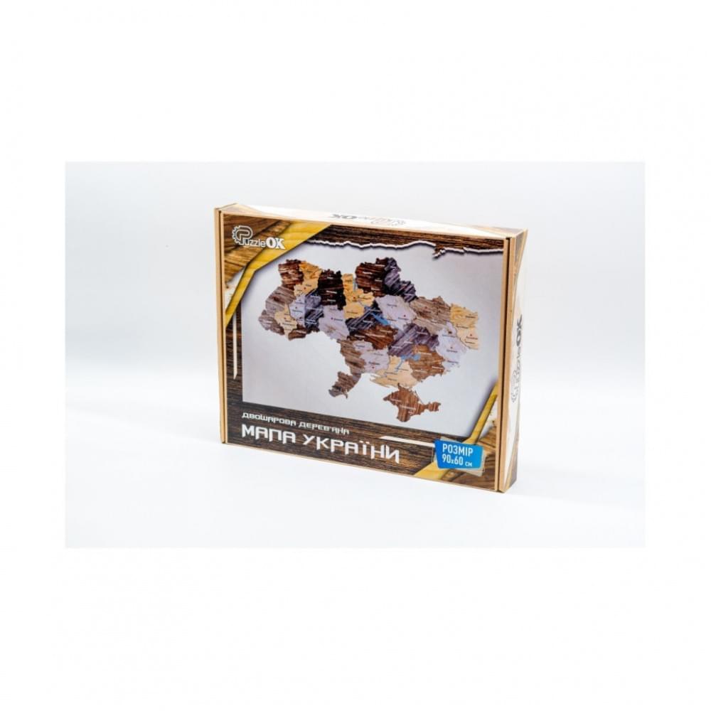 Дерев'яний пазл "Мапа України" Арт-90609, 60х90 см