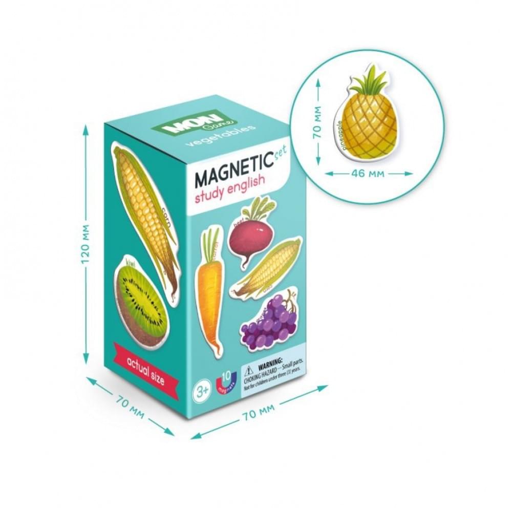 Дитячий набір магнітів "Магнітні овочі" Mon Game 200203