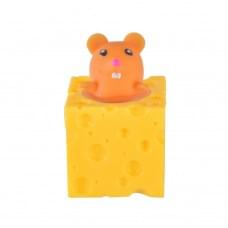 Дитяча іграшка сквіш Pop Up "Мишка у сирі" SQ-23(Brown) коричневий