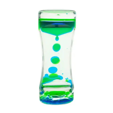 Пісочний годинник XX-3(Blue) блакитний, з гелевою рідиною, 13,5 см