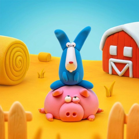 Набір самозатвердіючого пластиліну Кролик ЛИПАКА 30050-UA01