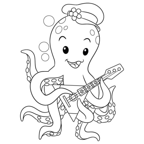 Дитяча розмальовка на полотні "Гітарист" 15076-AC 25х30 см