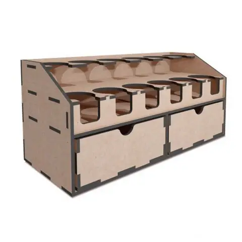 Настільний органайзер для спреїв та художніх фарб у баночках FDPO-262