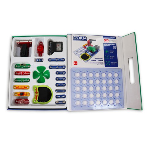 Електронний конструктор "Альтернативна енергія" DOKA D70711, 50 схем