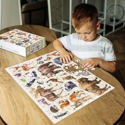 Дитячий пазл Монтессорі "Лісові тварини" DoDo Toys 300629, 200 елементів