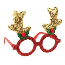 Окуляри новорічні "Ялинка" 2524-SP(Gold) розмір 13 см