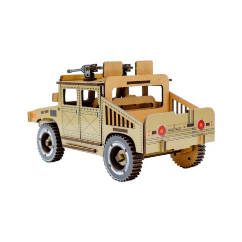 Дерев'яний 3D конструктор "Humvee" Puz-00927, 100 деталей