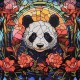 Алмазна мозаїка "Панда серед троянд" DEEX16305 не повна викладка 30х30 см