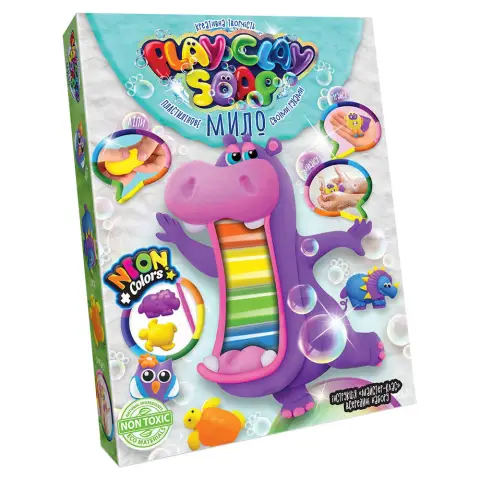 Набір креативної творчості "Пластилінове мило" Play Clay Soap PCS-03 середній Бегемот