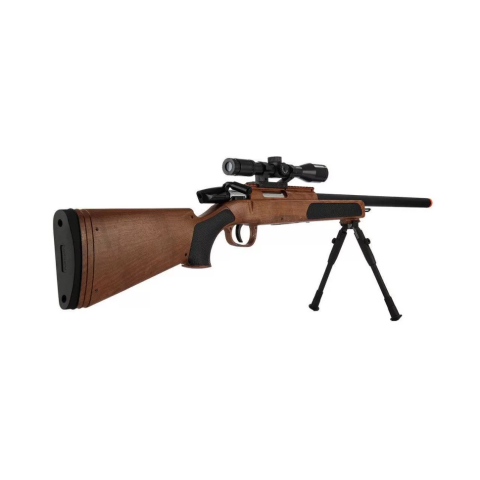 Дитяча іграшкова снайперська гвинтівка CYMA ZM51W з прицілом і лазером