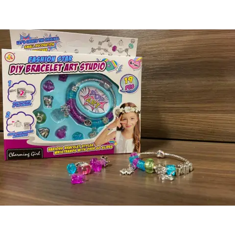 Дитячий браслет з намистин 868-75 різнокольоровий