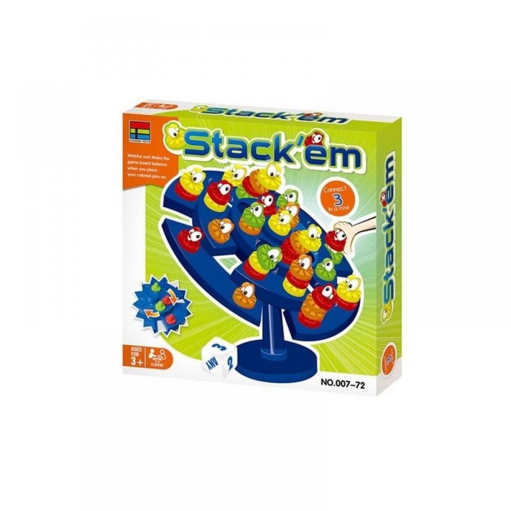 Настільна гра "Stackem" 007-72 фішки трьох кольорів