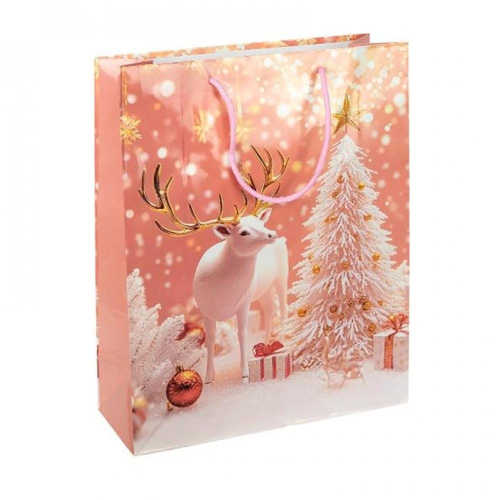 Пакет подарунковий "Новий Рік" 2580-1 розмір 18х21,5х8 см