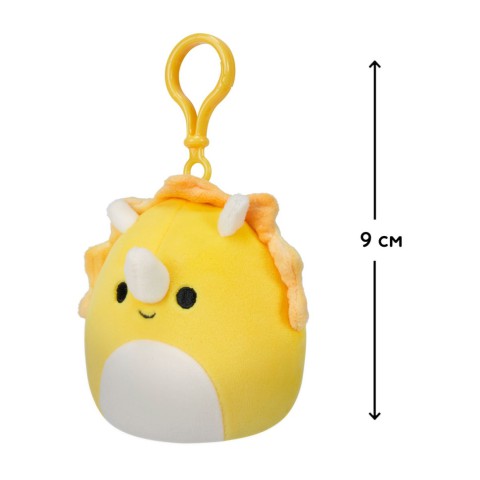 М'яка іграшка на кліпсі "Трицератопс" Squishmallows SQCP00216, 9 см