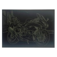 Гравюра А4 "Мотоцикл" ГрА4-11з економ варіант в пакеті 29,7х21 см