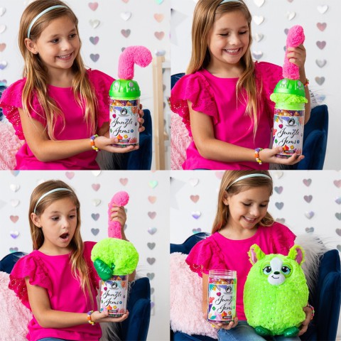 М’яка іграшка-сюрприз "Звірятко в банці" Misfittens 03962 серії "Gemstones" в асортименті