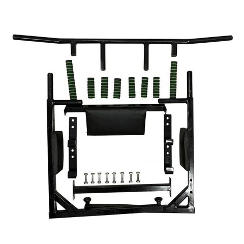 Турнік-бруси настінний Iron 4 в 1 з м'якими ручками чорний NE-TR-4B