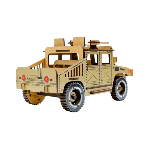 Дерев'яний 3D конструктор "Humvee" Puz-00927, 100 деталей