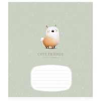 Зошит учнівський "Cute friends" 012-3292K-2 в клітинку, 12 аркушів