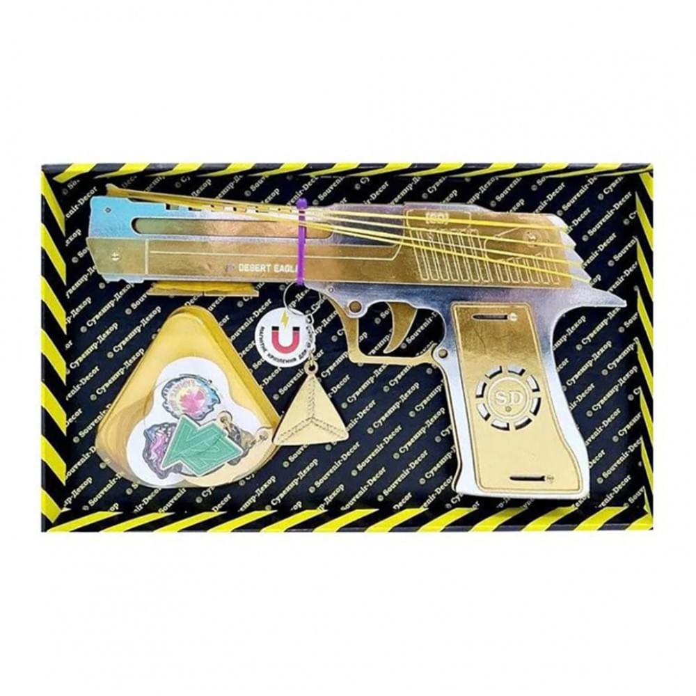 Зібрана модель Резинкостріл "DESERT EAGLE" DE-G-B, GOLD