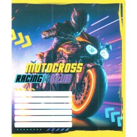 Зошит учнівський "Мотокрос" 012-500103K-2 в клітинку, 12 аркушів (959050)
