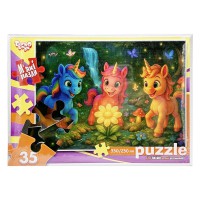 Дитячі м'які пазли "Поні в казковому лісі" S35-11-11, 35 елементів