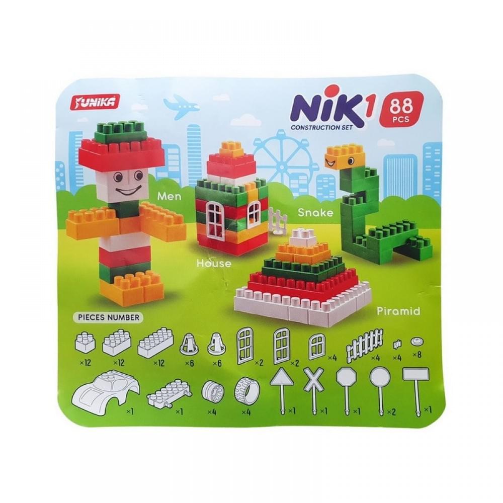Дитячий конструктор з великими деталями "NIK-1" 71863, 88 деталей