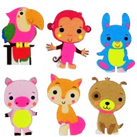 Набір фетрових фігурок на підставці "Дружні тваринки" 180168