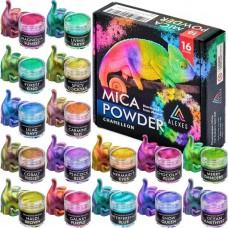 Перламутровий пігмент хамелеон Chameleon Mica Powder HM-001, 16 кольорів