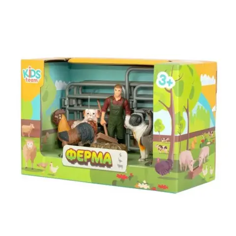 Дитячий іграшковий набір "Ферма" Q9899-X14_1 собаки, гусак, півень