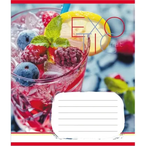 Зошит учнівський "Екзотичні фрукти" 048-590098K-1 в клітинку, 48 аркушів