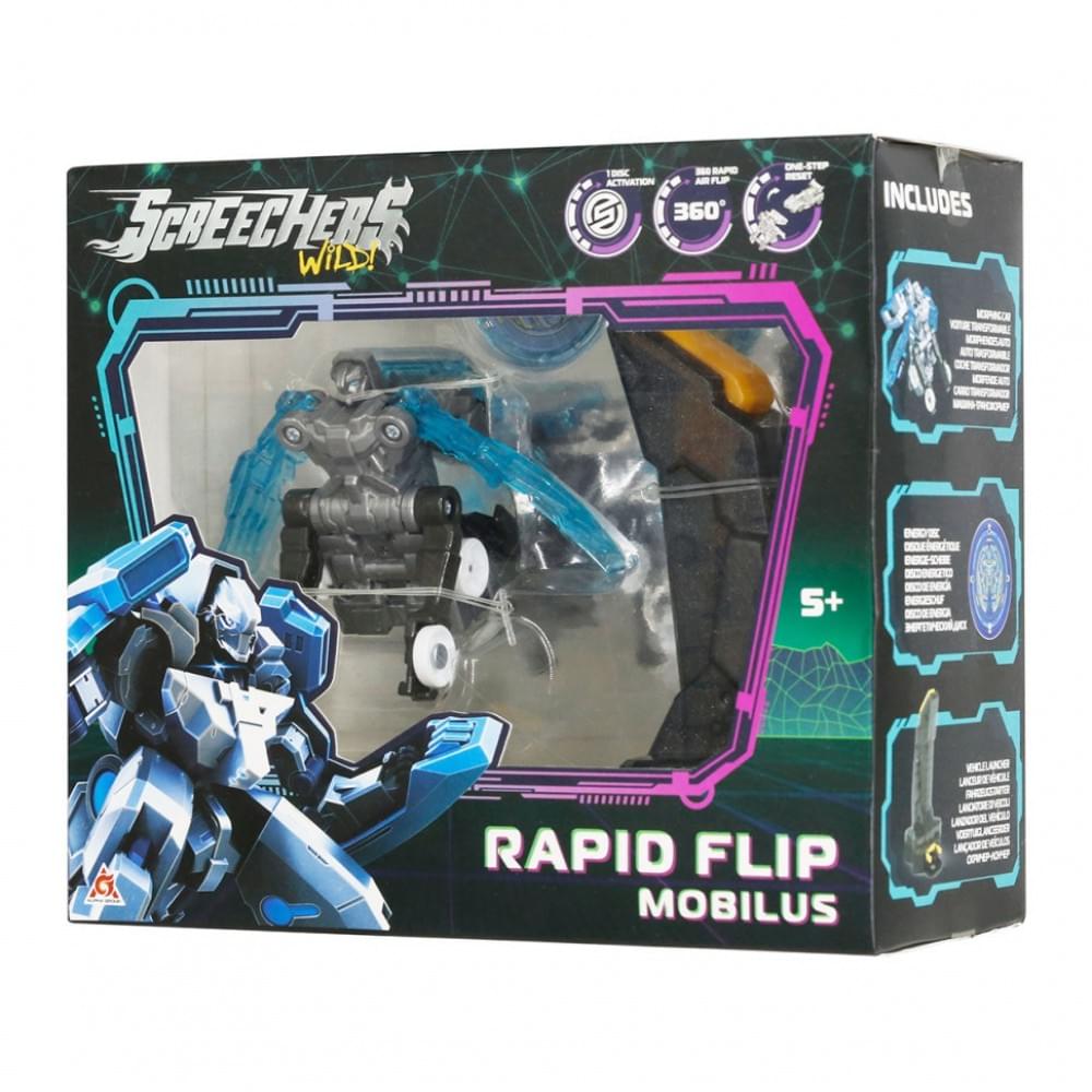Ігровий набір "S5 L0.5 Мобіліус" Screechers Wild! EU686102B запускач, машинка-трансформер