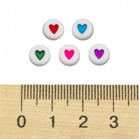 Декоративні намистинки для творчості Серця Dom Busin УТ100031343 в упаковці 170 шт