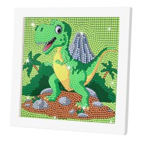 Алмазна мозаїка для дітей Динозавр A5501E рамка 17,5-17,5 см