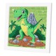 Алмазна мозаїка для дітей Динозавр A5501E рамка 17,5-17,5 см