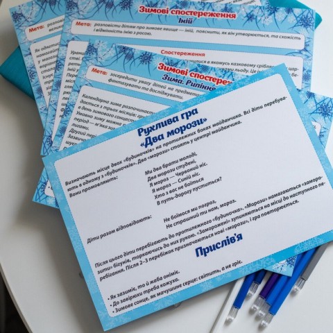 Дидактичний матеріал "Зимові спостереження" 13107147, 16 карток