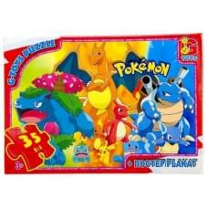 Дитячий пазл "Покемони" PM02 постер, 35 елементів