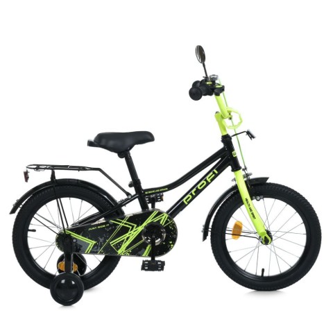 Велосипед дитячий MB 14015-1 колеса 14 дюймів, чорно-зелений