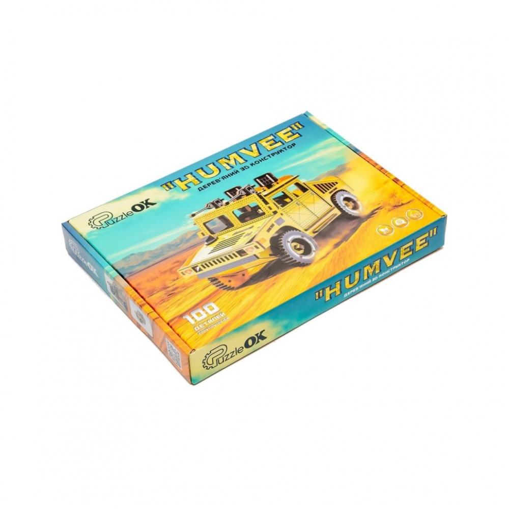 Дерев'яний 3D конструктор "Humvee" Puz-00927, 100 деталей