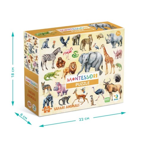 Дитячий пазл "Тварини Сафарі" 300637, 200 елементів