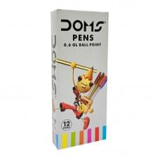 Набір кулькових ручок "Смуги" 3411 синій, 12 штук, 0,6 мм