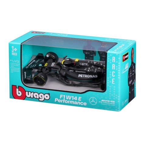 Колекційна автомодель "Mercedes-AMG F1 W14 E Performance (2023)" Bburago 18-38080, 1:43 масштаб