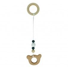 Дитячий дерев'яний гризунок "Ведмедик" MGZ-0410-2 з підвіскою