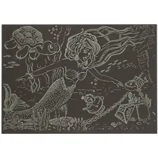 Гравюра А5 "Русалочка" ГрА5з-1 эконом вариант в пакете 21 х 14,8 см