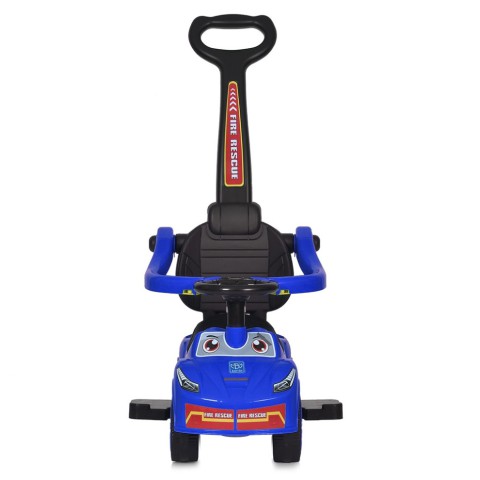 Дитяча каталка-толокар M 5763L-4 синій, з батьківською ручкою