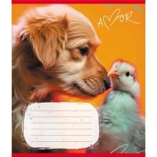 Зошит учнівський "Тварини" 012-500394K-2 в клітинку, 12 аркушів (959050)